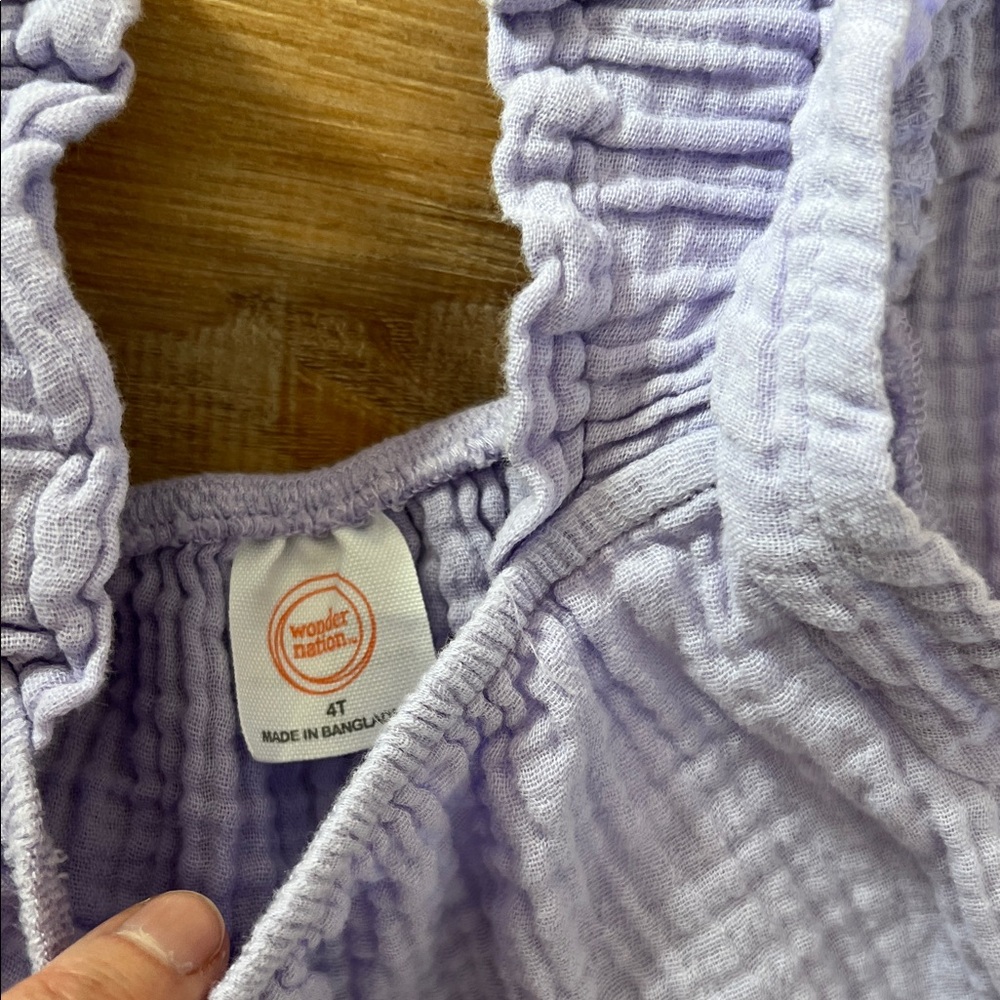 Cat & Jack Cream and Purple Kids Dresses - Picture 4 of 5